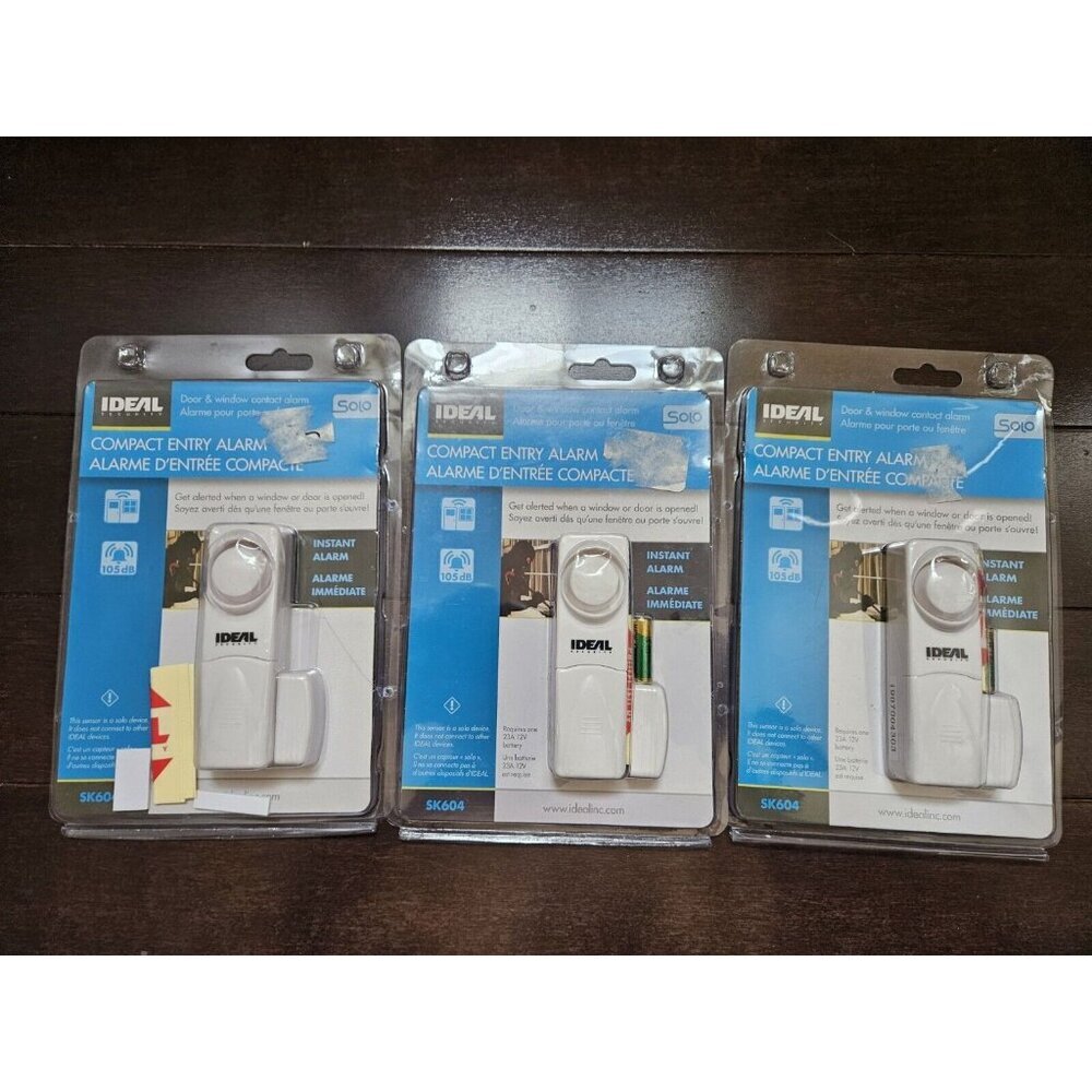 Set Of 3 Door and Window Alarm System Contact Sensor with Sounding Alert